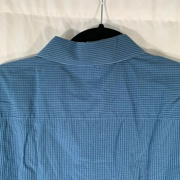 Calvin Klein Dress Shirt Men's XL Blue Plaid Button Down Long Sleeve - Picture 8 of 8